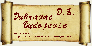 Dubravac Budojević vizit kartica